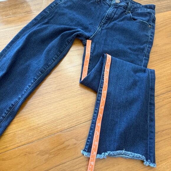 Parker Smith Crop Straight Jeans Size 2 26 Medium Wash Stretch Denim - Picture 11 of 12